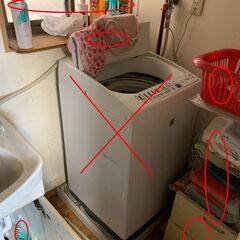 物品番号⑮ 洗濯機（2～3年前に購入。説明書あり）、洗剤など処分品