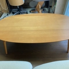 無印良品 ローテーブル こたつ 曲木脚 フラットヒーター 楕円