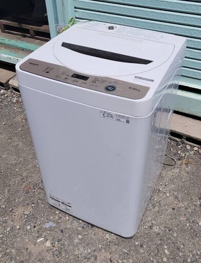あすつく】 6.0㎏ 全自動洗濯機 値下げ☆シャープ ES-GE6F-T ES-GE6F ...