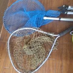 釣り道具、竿立て、網