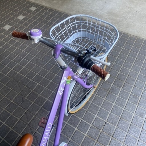 子供用自転車　24インチ　6段ギア　パープル　美品　マハロ