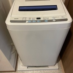 【引き取りの方決まりました】無料で差し上げます。全自動洗濯機6.0キロ