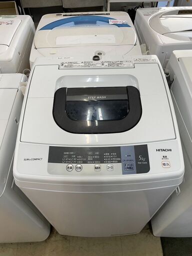 洗濯機　No.6726　日立　2016年製　NW-5WR　5kg　【リサイクルショップどりーむ荒田店】