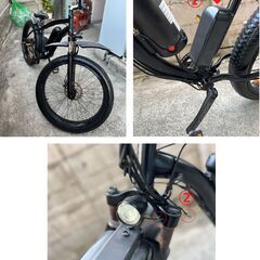 ジャンク品】CALLE電動ファットバイク26インチ×4.0（極太）Rエアサス