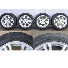 ［値下げしました♪］バリ山 スタッドレス【 215/55 R17 】& 美品 アルミホイール『 DUNLOP ダンロップ WINTER MAXX ウインターマックス WM01 / 4本セット 』USED♪
