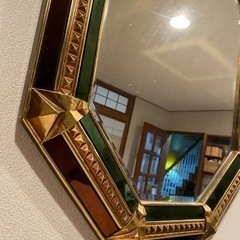 ヨーロッパ製ミラー　鏡　アンティークミラー