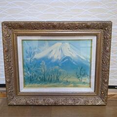 絵画　片桐鴻　五月の朝富士