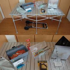 【一時停止中】バーベキュー キャンプ アウトドア用品セット テーブル テント チェアー クーラーボックス グリル等