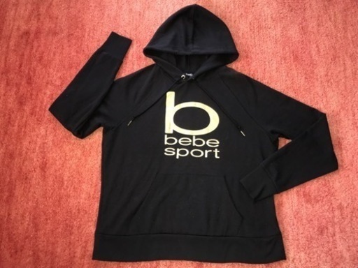 bebe sports ブラック ロゴ フーディー 1X