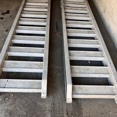 【お取引中】アルミラダー ブリッジ  耐荷重不明 車 重機 除雪機 バイク スノーモービルその他 積み込みに 