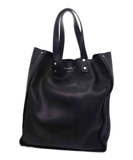 ﾄｰﾄﾊﾞｯｸﾞ Salvatore_Ferragamo ﾌﾞﾗｯｸ RE-240302 ﾚｻﾞｰ