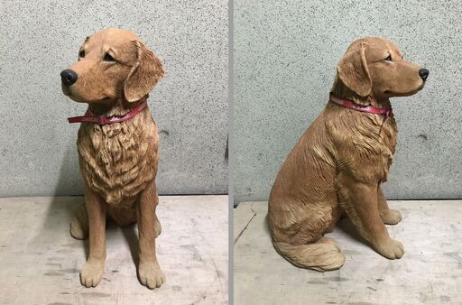SANDICAST サンディキャスト ゴールデンレトリバー 置物 大型 幅37cm