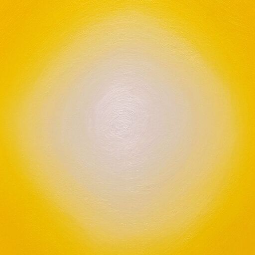 ●フランス油絵具使用●【黄色のひかり】●がんどうあつし絵画F3号ホワイト額付
