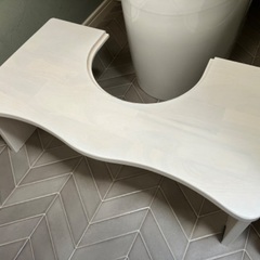 トイレ踏み台　木製　凹み部幅30cm
