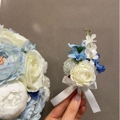 【オーダーメイド】ブーケ　ブートニア付き