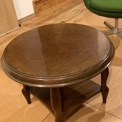 マルニ木工MARNI  昭和レトロ 木製 丸テーブル ローテーブル 