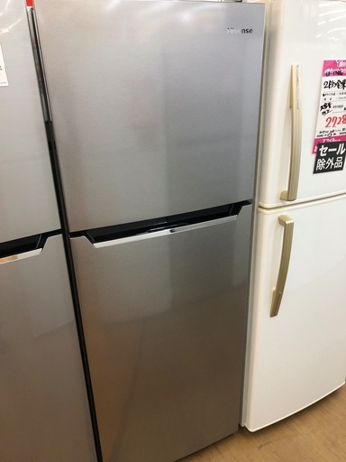 【店頭受け渡し】　(103)  Hisense  HR-B2302  2ドア冷凍冷蔵庫　2020年式　中古品
