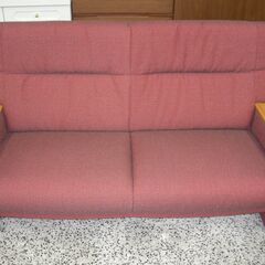 R098 高級 KARIMOKU CHITANO カリモクチターノ2.5P布ソファ、幅171cm 美品