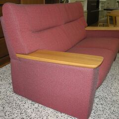 R098 高級 KARIMOKU CHITANO カリモクチターノ2.5P布ソファ、幅171cm 美品