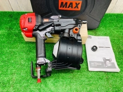 中古品○MAX 高圧エア釘打ち機 HN-75N3（D）-G○D○ITPI4WR0DR4G
