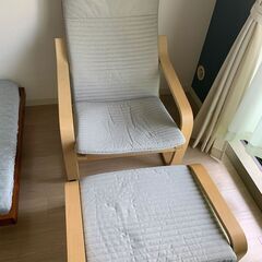 IKEA パーソナルチェア＆オットマン(ポエング) 
