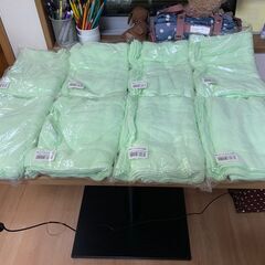 業務用おしぼりタオル　グリーン　10枚入×8袋　新品