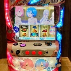 パチスロ実機  リゼロ ( 双子パネル ) コイン不要機付 スロ...