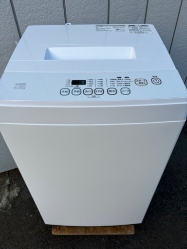 美品■洗濯機 5.0kg ELSONIC EM-L50S2■ノジマ 2018年製（購入は2022年7月） 単身向け1人用洗濯機
