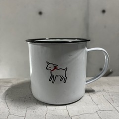 無料でどうぞ💡　可愛いヤギのホーローマグカップ