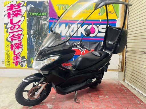 実動】ホンダ PCX125 実走行1.1万km ZORROルーフ ボックス付 ローン ...