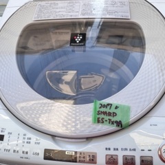 🟧大型洗濯機12 SHARP 2017年製【9kg】乾燥機能付き 大阪府内全域配達  