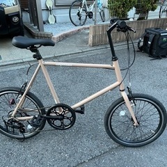 新品 ミニベロ自転車 アニマート サーファラマ 20インチ 7段変速 ベージュ