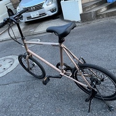 新品 ミニベロ自転車 アニマート サーファラマ 20インチ 7段変速 ベージュ