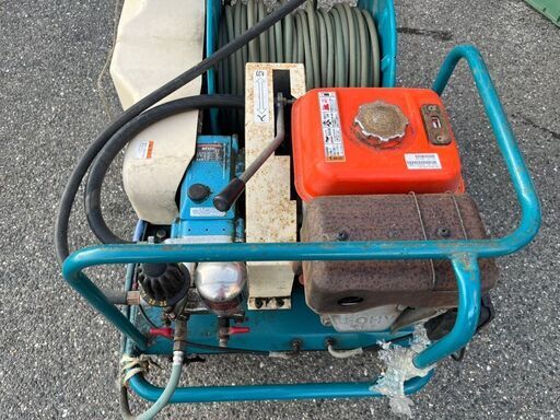 引取限定】丸山 MS330CNA 自走式セット動噴 ※タイヤ一つ破損 4.3