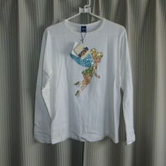 新品　ディズニーＴシャツ　Ｌサイズ　光に当たるとキラキラしてきれ...