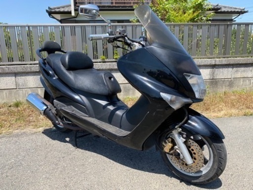 マジェスティ125自賠責R6/4付.社外バーハンドル\u0026エアクリ仕様☆バッテリー・プラグなど新品交換で快調！原付二種スクーター☆