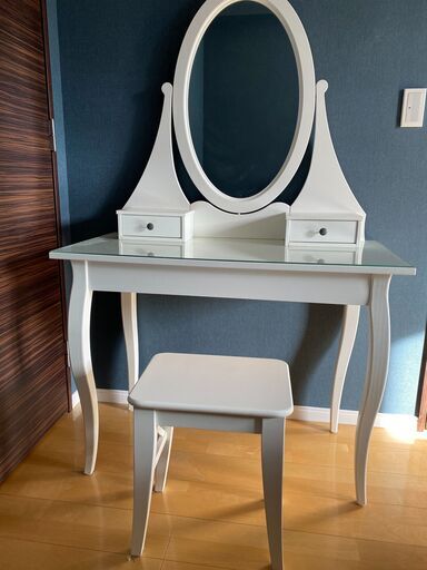 ヘムネス HEMNES ドレッサー ミラー付き ホワイト 椅子セット 楽天市場】[IKEA/イケア/通販]HEMNES ヘムネス ドレッサー