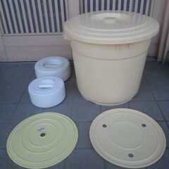 ■配達可■プラスチック製 漬物樽 (漬物容器) 径48.5cm ...