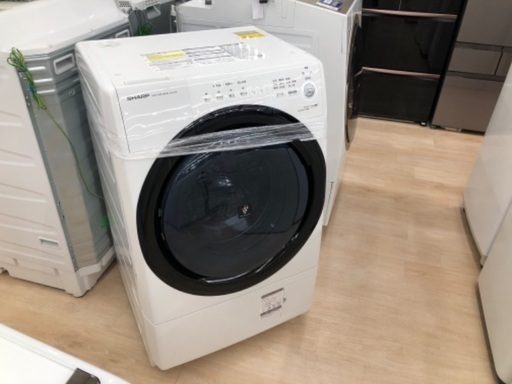 SHARPのドラム式洗濯乾燥機(ES-S7E-WL)のご紹介です