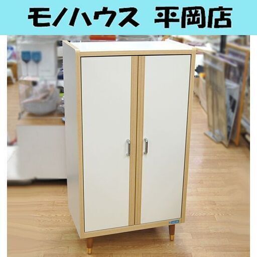 【商談中】 展示未使用品 下駄箱 幅55×奥行33×高さ101cm MG-55-A 三堅工業/サンエス SSS アイボリー シューズボックス 靴入れ 観音開き キャビネット 札幌市 清田区 平岡