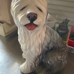 ビアデッドコリー   犬　置物 イタリア製 陶器？