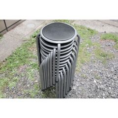中古 アルミひな壇 2段3基セット + 丸椅子12脚 】