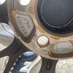 エンケイホイール4本セット、タイヤとロックナット付き