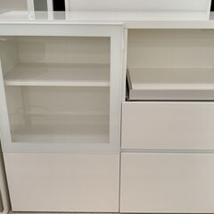 ★ジモティ割あり★ IKEA レンジ台 白 H104×D40×W...