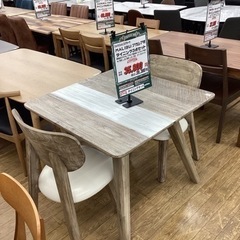 KE-6【新入荷　アウトレット】コスタカーサ　MARIBU ダイニング3点セット　エイジング