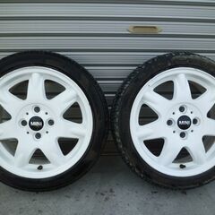 ミニ純正ホワイト15インチホイール 165/50R15タイヤ付き 軽自動車に・・・