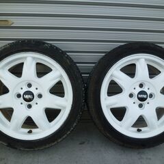ミニ純正ホワイト15インチホイール 165/50R15タイヤ付き 軽自動車に・・・