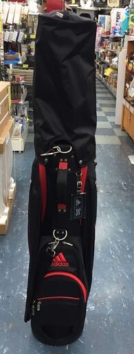 adidas ゴルフ キャディバッグ ブラック✕レッド adidas キャディ