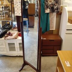 イギリスアンティーク 英国ヴィンテージ スタンドミラー マホガニー材  