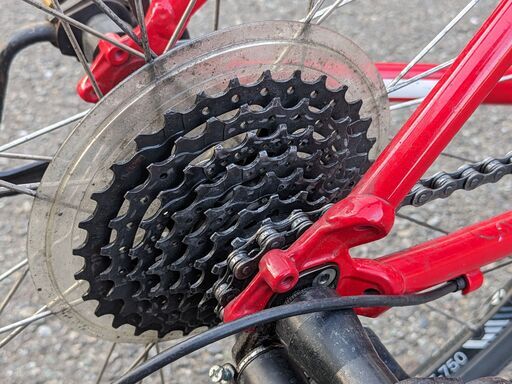 トレック クロスバイク 3x8変速 フレーム アルミ 赤 配達可能